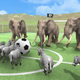 Team elephants vs. zebras in this soccer game! Screenshot taken from store page.